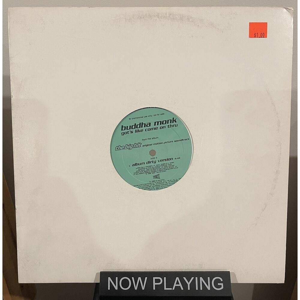 Buddha Monk Feat Ol' Dirty Bastard 12" Got's Like Come On Thru ODB, The Big Hit